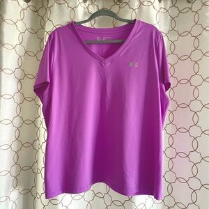 Under Armour Women's Tech Purple V-Neck Top